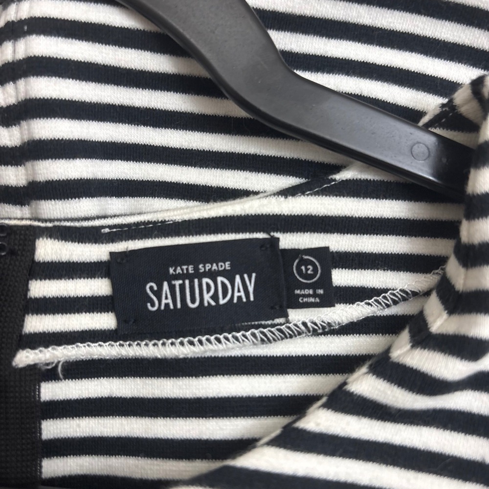 Kate Spade Saturday Striped Sheath Dress 12 Cotton Career Nautical French Girl - Picture 6 of 7